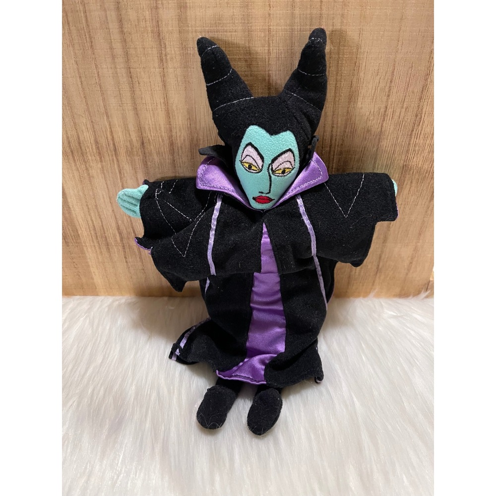 Vintage Maleficent Fabric Plush Bean bag Doll Disney Sleeping Beauty's Used